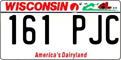 WI license plate 161PJC