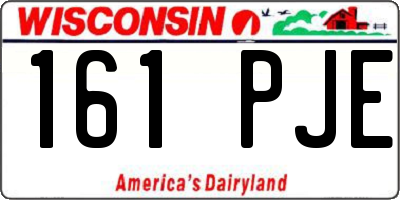 WI license plate 161PJE
