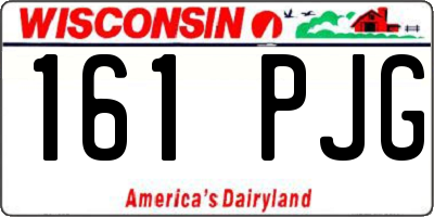 WI license plate 161PJG