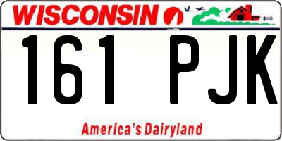 WI license plate 161PJK