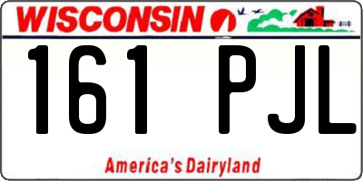 WI license plate 161PJL