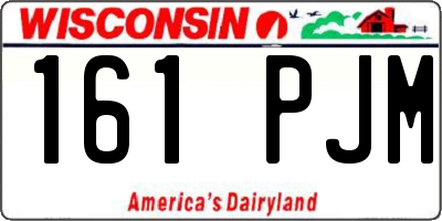 WI license plate 161PJM