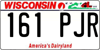 WI license plate 161PJR