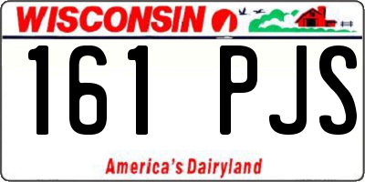 WI license plate 161PJS