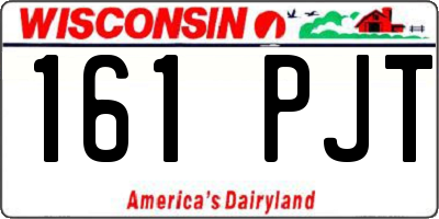 WI license plate 161PJT
