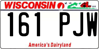 WI license plate 161PJW