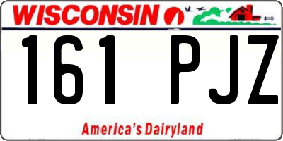 WI license plate 161PJZ