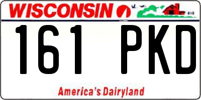 WI license plate 161PKD