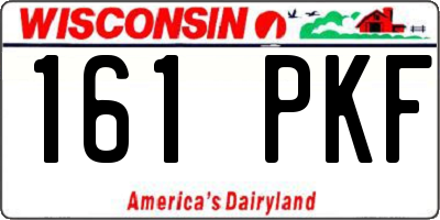 WI license plate 161PKF