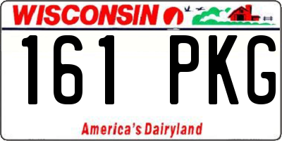 WI license plate 161PKG