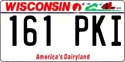 WI license plate 161PKI