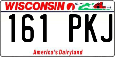 WI license plate 161PKJ