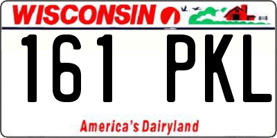 WI license plate 161PKL