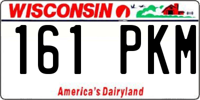 WI license plate 161PKM