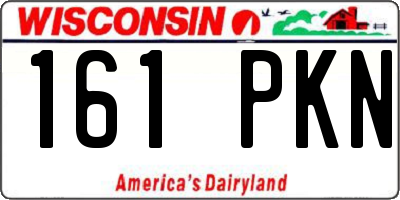 WI license plate 161PKN