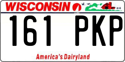 WI license plate 161PKP