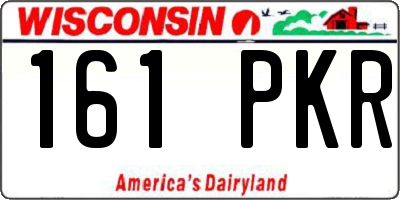 WI license plate 161PKR
