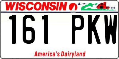 WI license plate 161PKW