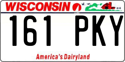 WI license plate 161PKY