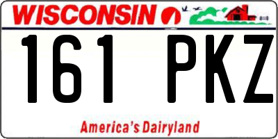 WI license plate 161PKZ