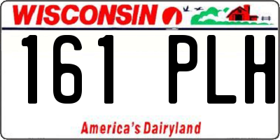 WI license plate 161PLH