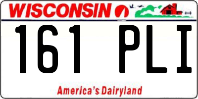 WI license plate 161PLI