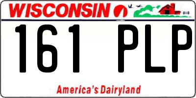WI license plate 161PLP