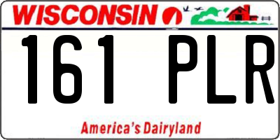 WI license plate 161PLR