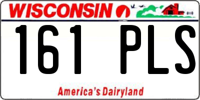 WI license plate 161PLS