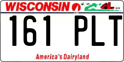 WI license plate 161PLT