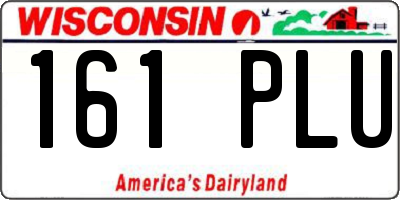 WI license plate 161PLU