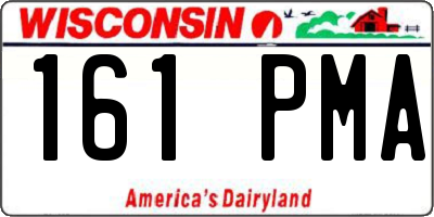 WI license plate 161PMA