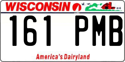 WI license plate 161PMB