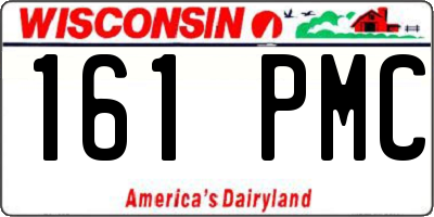 WI license plate 161PMC