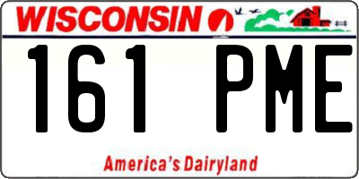 WI license plate 161PME