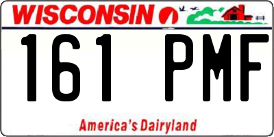 WI license plate 161PMF