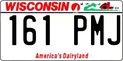 WI license plate 161PMJ