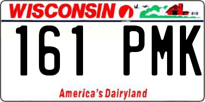 WI license plate 161PMK