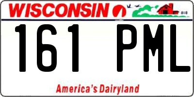 WI license plate 161PML