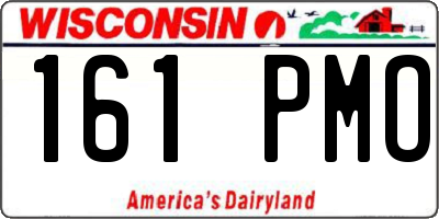WI license plate 161PMO