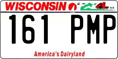 WI license plate 161PMP