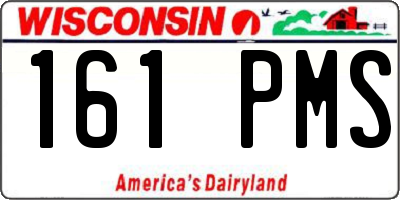 WI license plate 161PMS