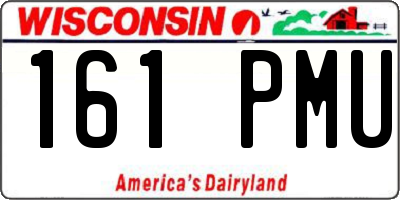 WI license plate 161PMU