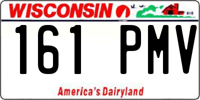WI license plate 161PMV