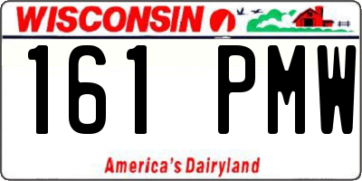 WI license plate 161PMW