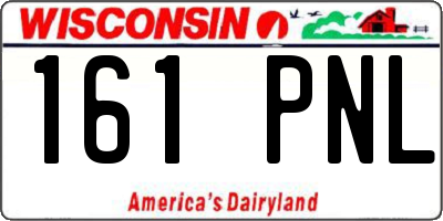 WI license plate 161PNL