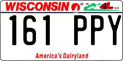 WI license plate 161PPY