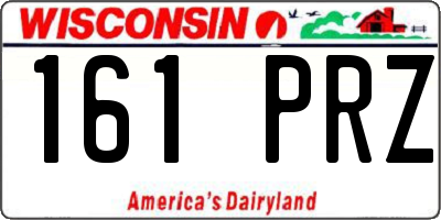 WI license plate 161PRZ