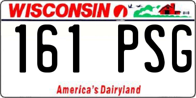 WI license plate 161PSG