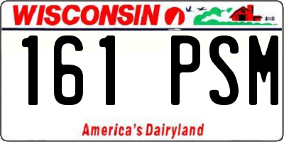 WI license plate 161PSM